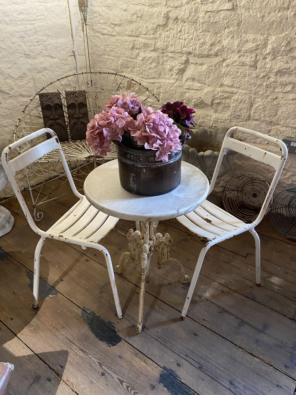 Marble Topped Cafe Table photo for sale