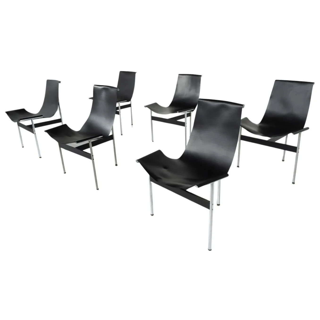 Set Of 6 “T” Chairs By Douglas Kelly, Ross Littell And William Katavolos, 1950s