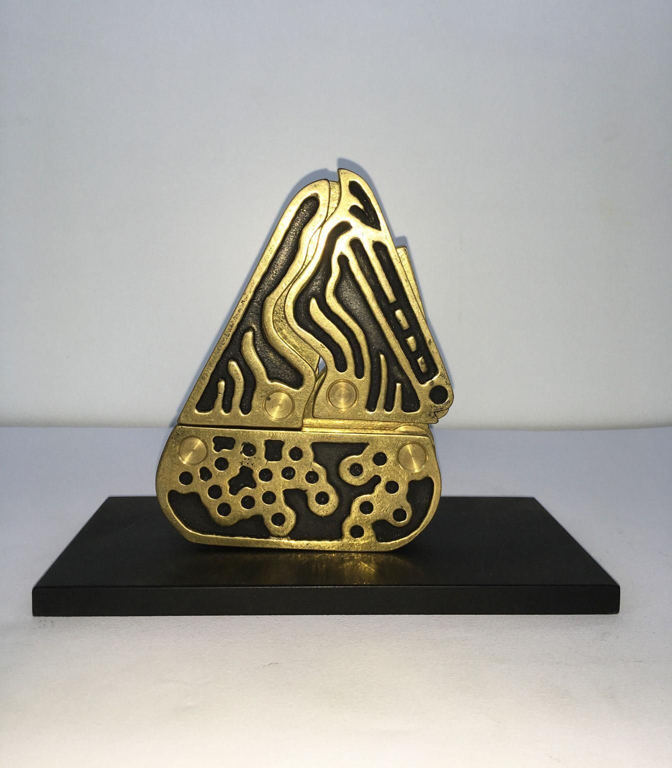1980 Italy Bronze Abstract Kinetic Sculpture Bruno Chersicla Alambicco Still photo 918.0