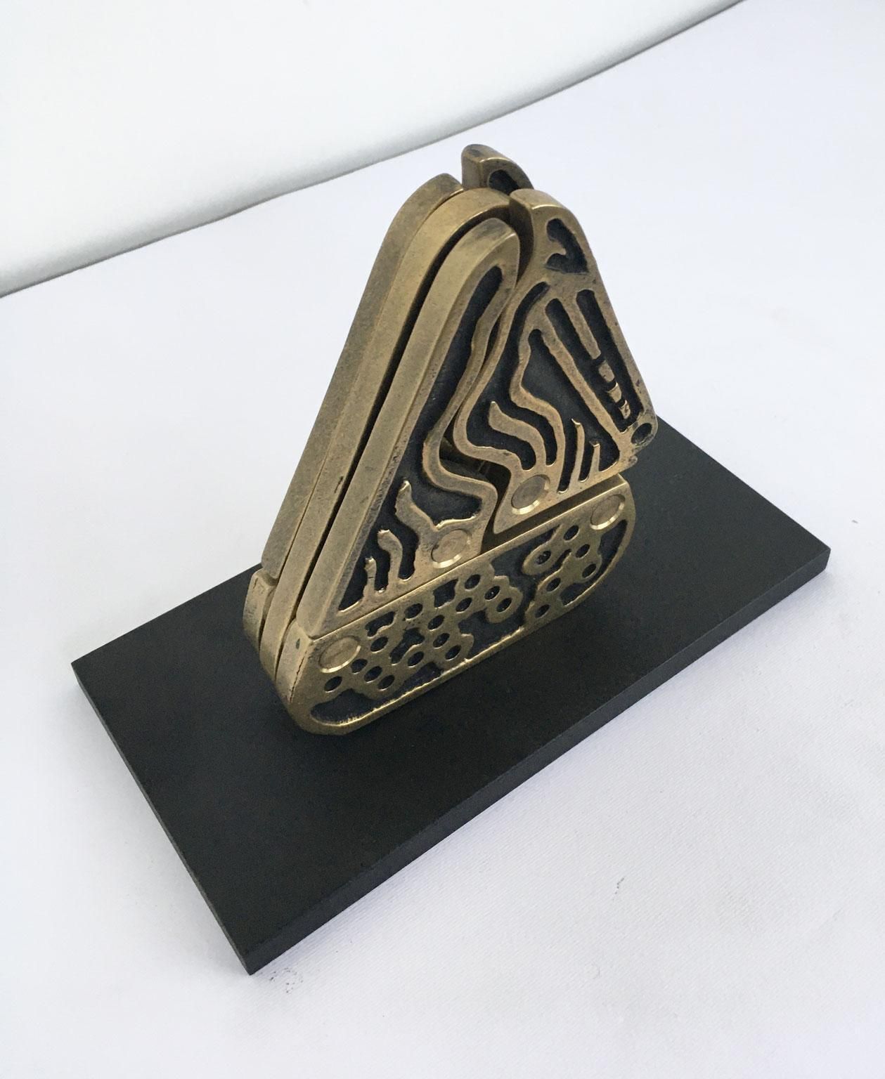 1980 Italy Bronze Abstract Kinetic Sculpture Bruno Chersicla Alambicco Still photo buy