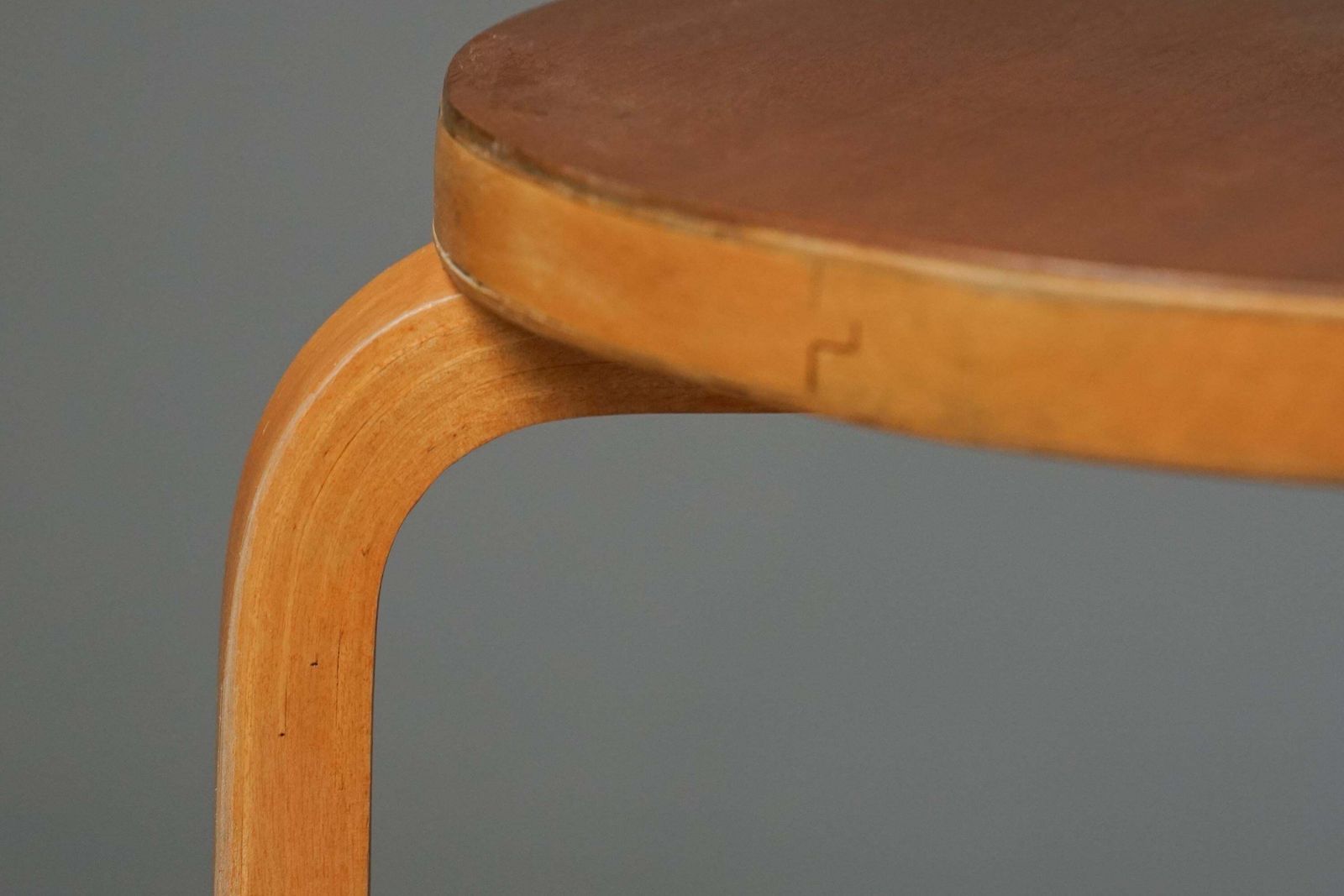 Pair Of Teak Aalto Model 60 Stools, Oy Huonekalu  Ja Rakennustyötehdas Ab, 1940s photo vinterior