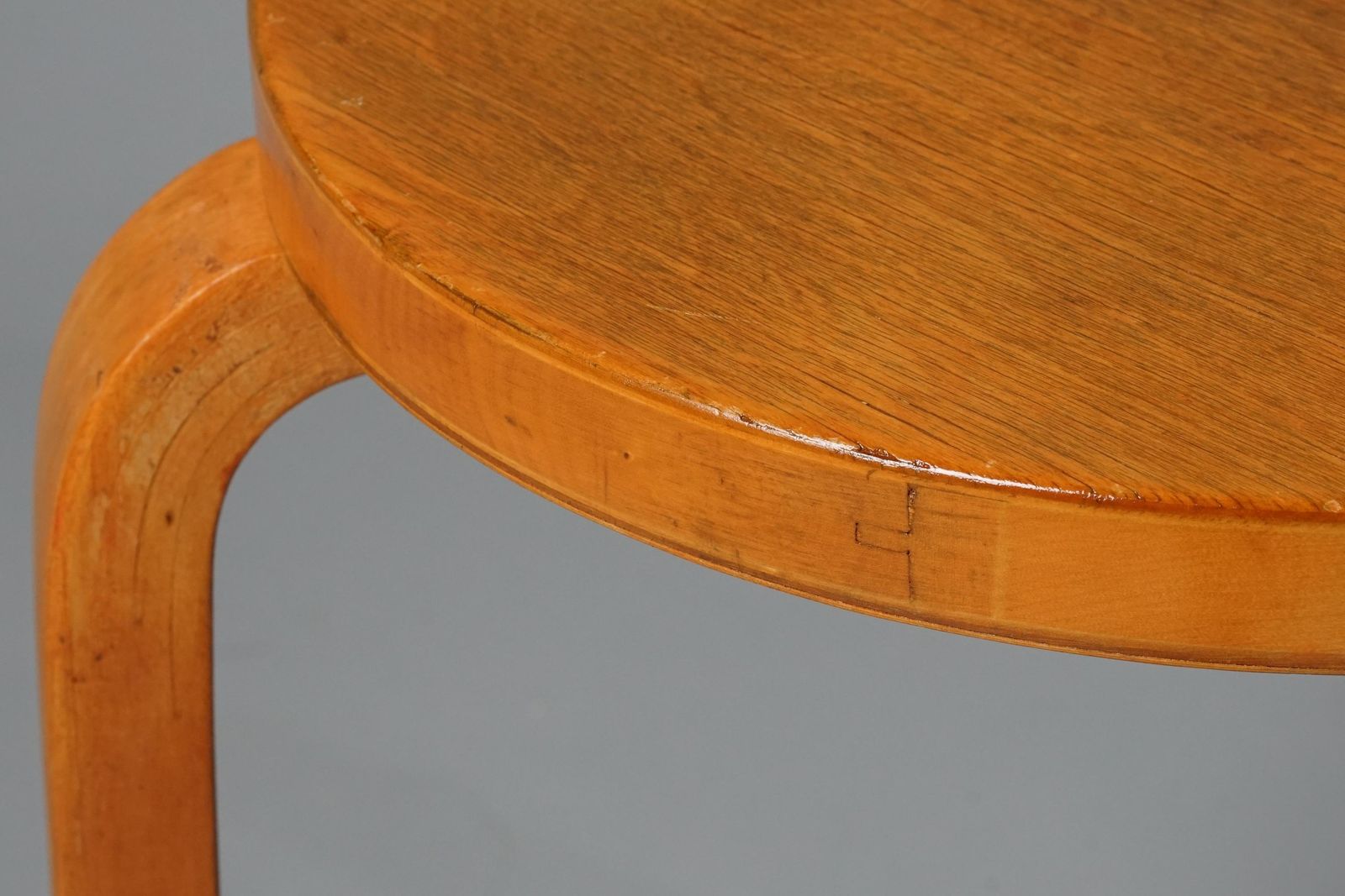 Stool Model 60, Alvar Aalto, Oy Huonekalu  Ja Rakennustyötehdas Ab, 1930/1940s photo 1105.0