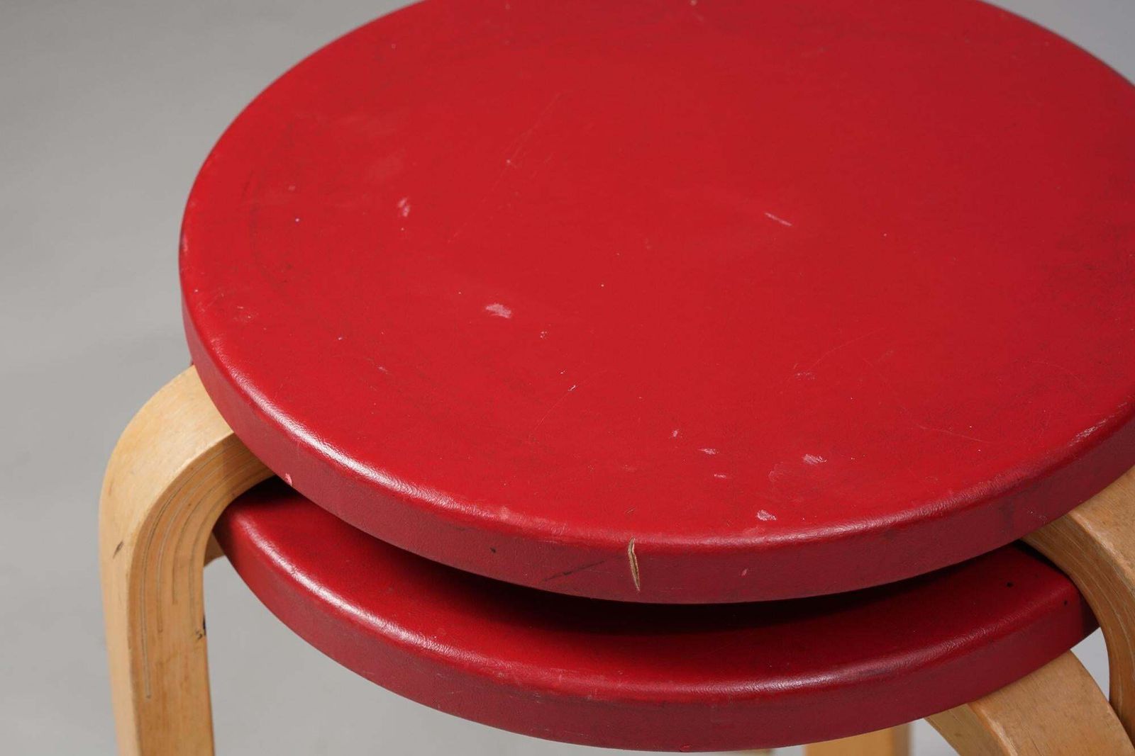 Set Of Two Model 60 Stools, Alvar Aalto, Artek, 1950s photo for sale