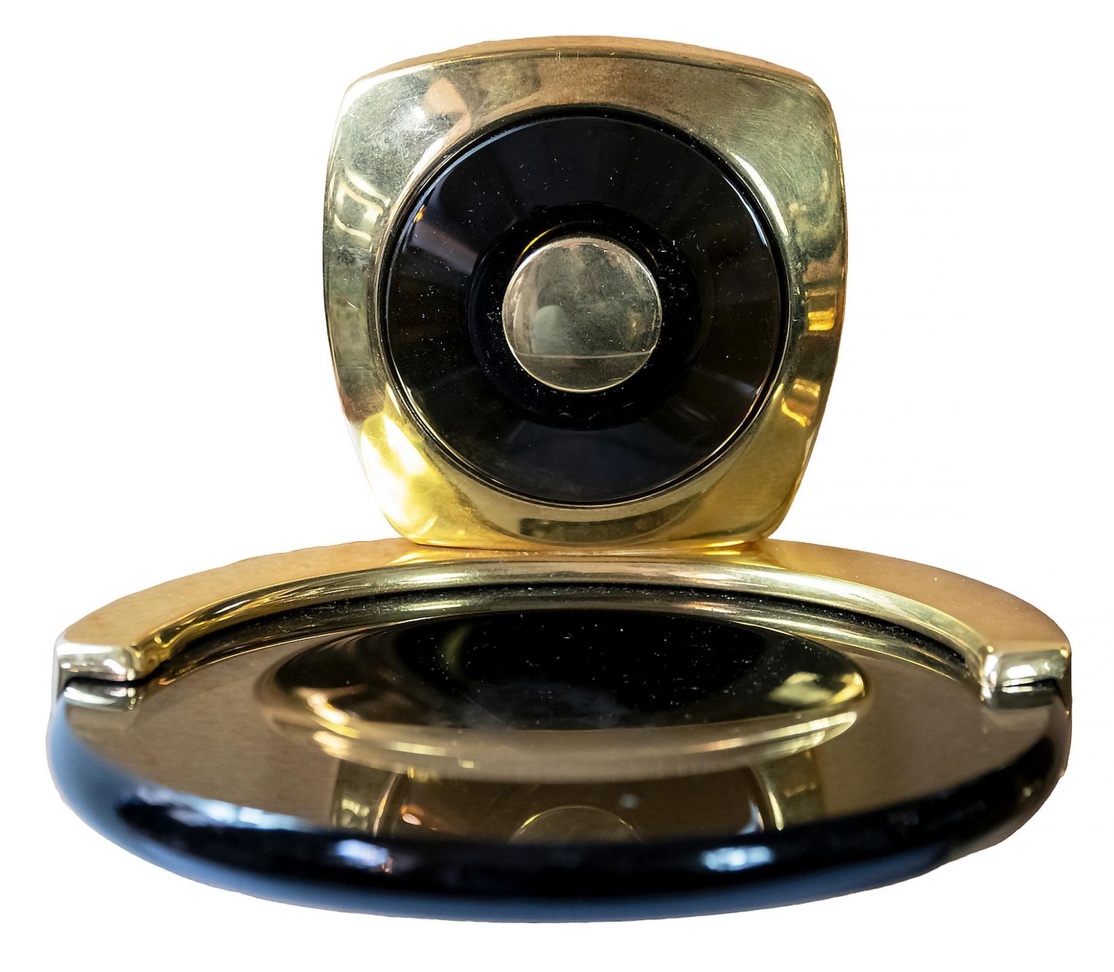 Mid Century Italian Plexiglass/Gilt Brass Bathroom Fixtures Set, 1970's photo Home Decor