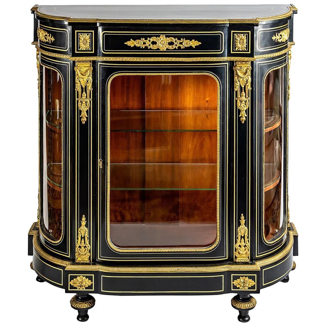 French 19th Century Napoleon III Vitrine Cabinet