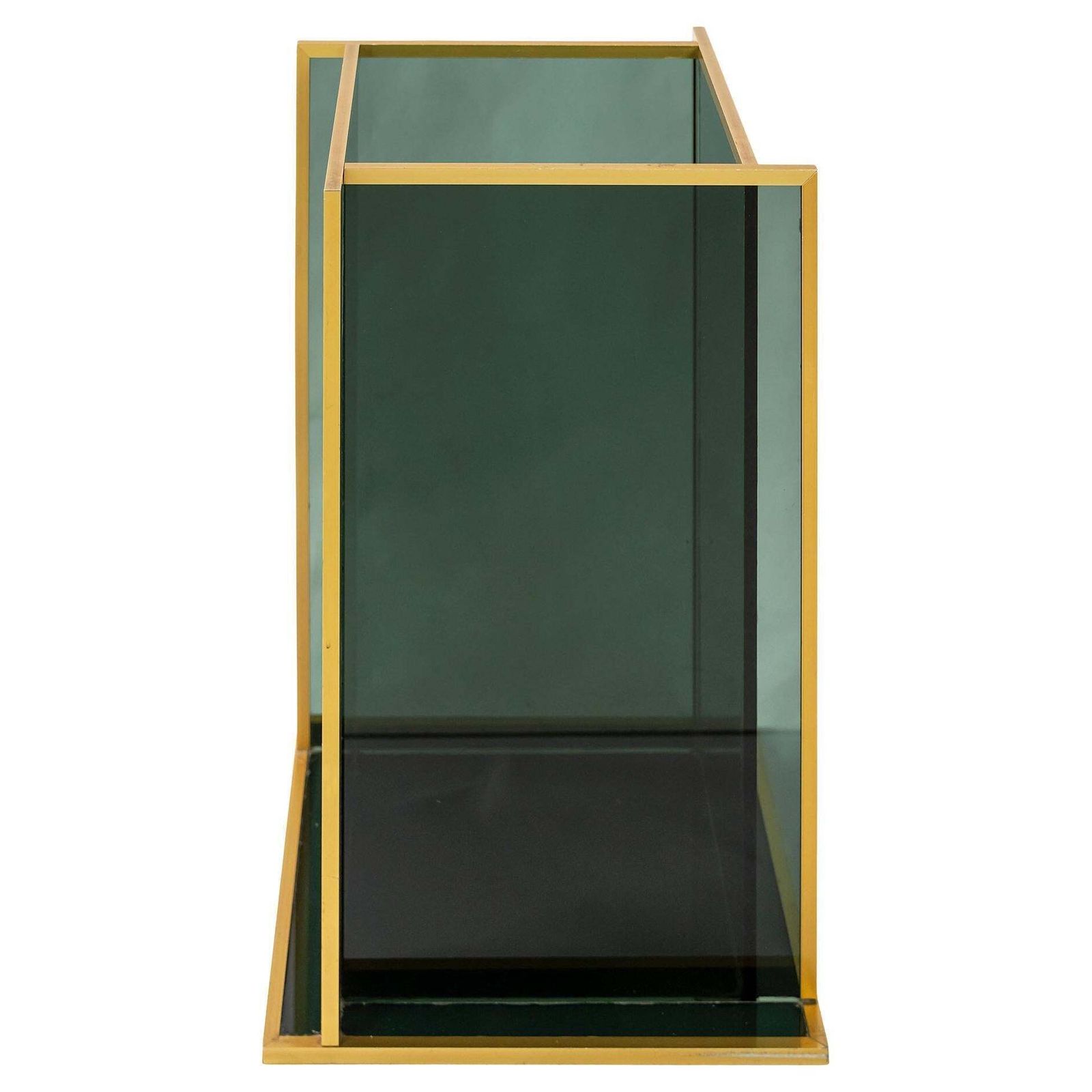 Mid Century Italian Glass And Brass Umbrella Stand