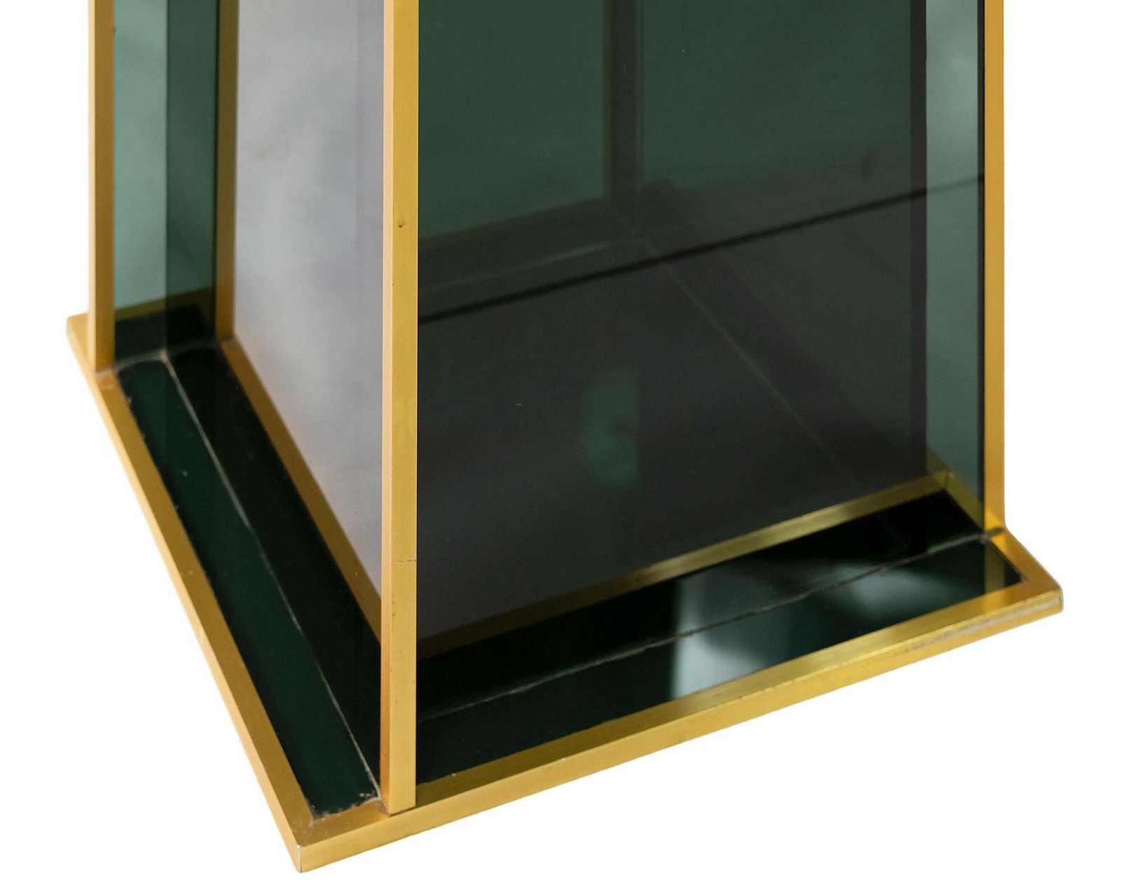 Mid Century Italian Glass And Brass Umbrella Stand photo Home Decor