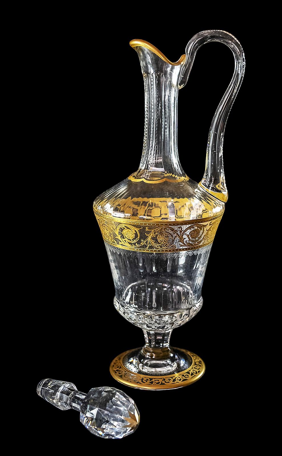 Set Of 6 Pcs. French Saint Louis Crystal Carafe With Sherry Glasses photo 1955.0