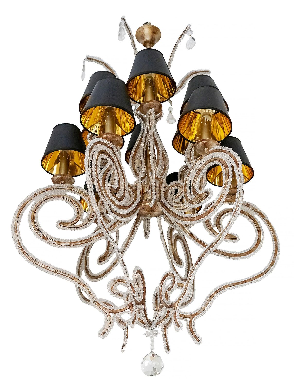 Pair Of Large French Crystal Chandeliers, Circa 1960's photo vinterior