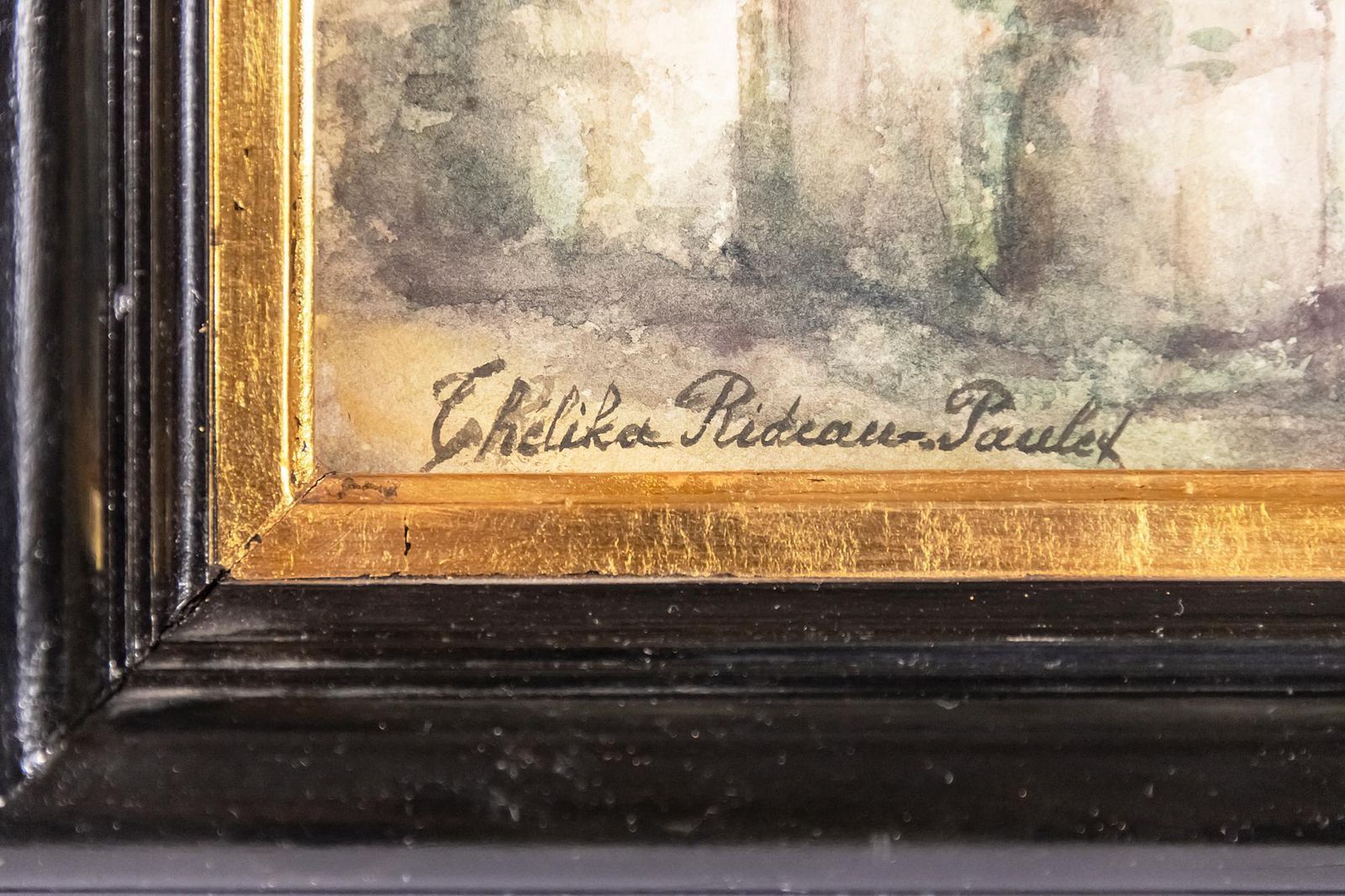 Framed French 19th Century Painting By Marie Thelika Rideau Paulet photo Art
