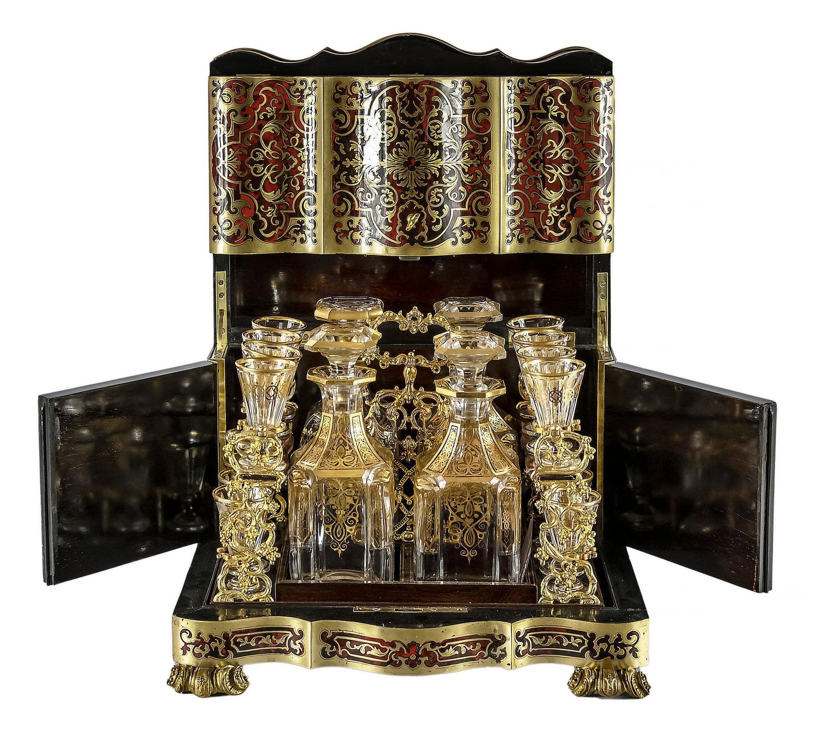 19th Century French Boulle / Napoleon III Liqueur Cave Box photo furniture