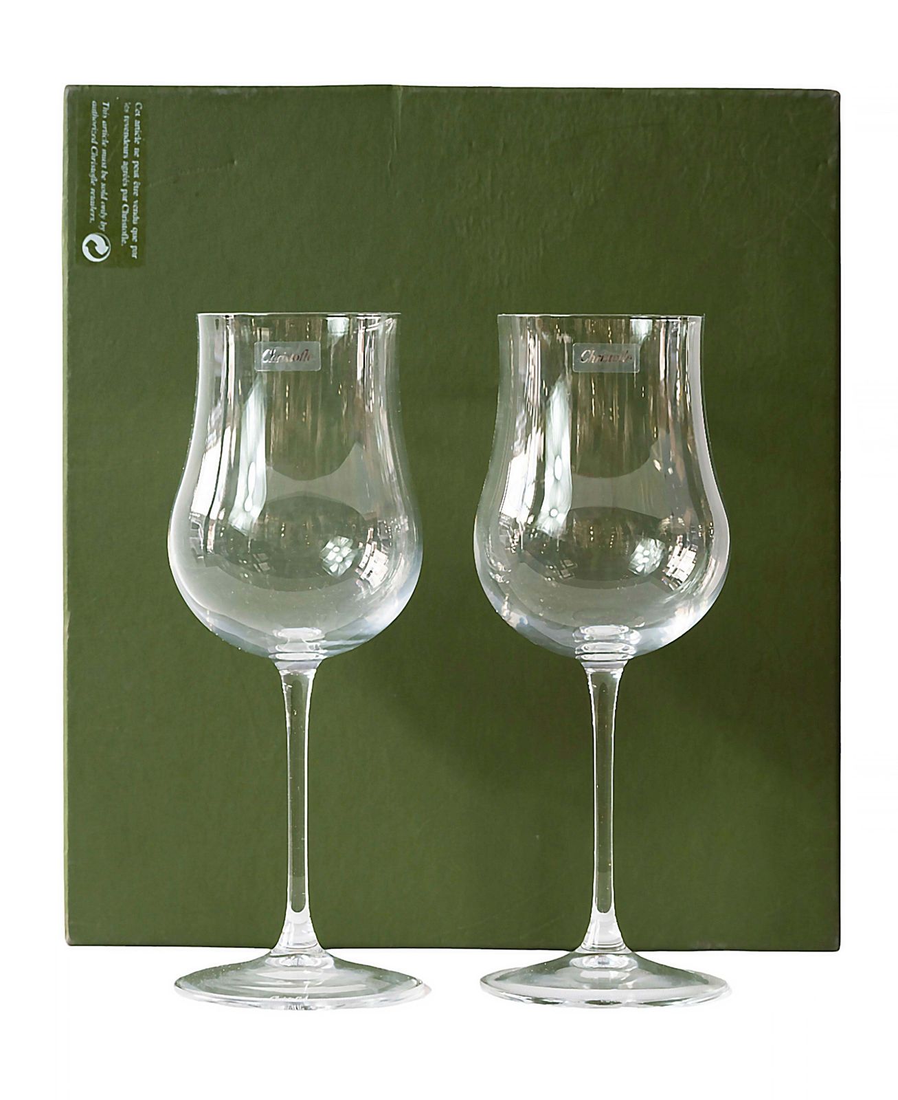 Pair Of French Christofle Crystal Degustation /Tasting Beaujolais Wine Glasses photo furniture
