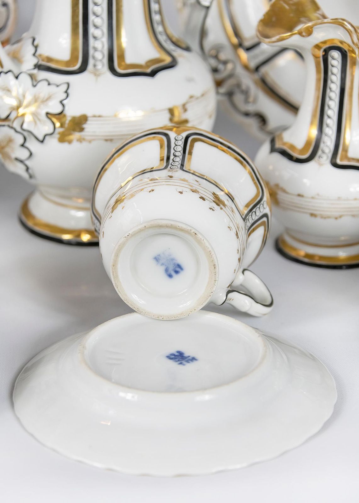 Antique Porcelain Tea Set For 11 Person By Carl Tielsch photo buy