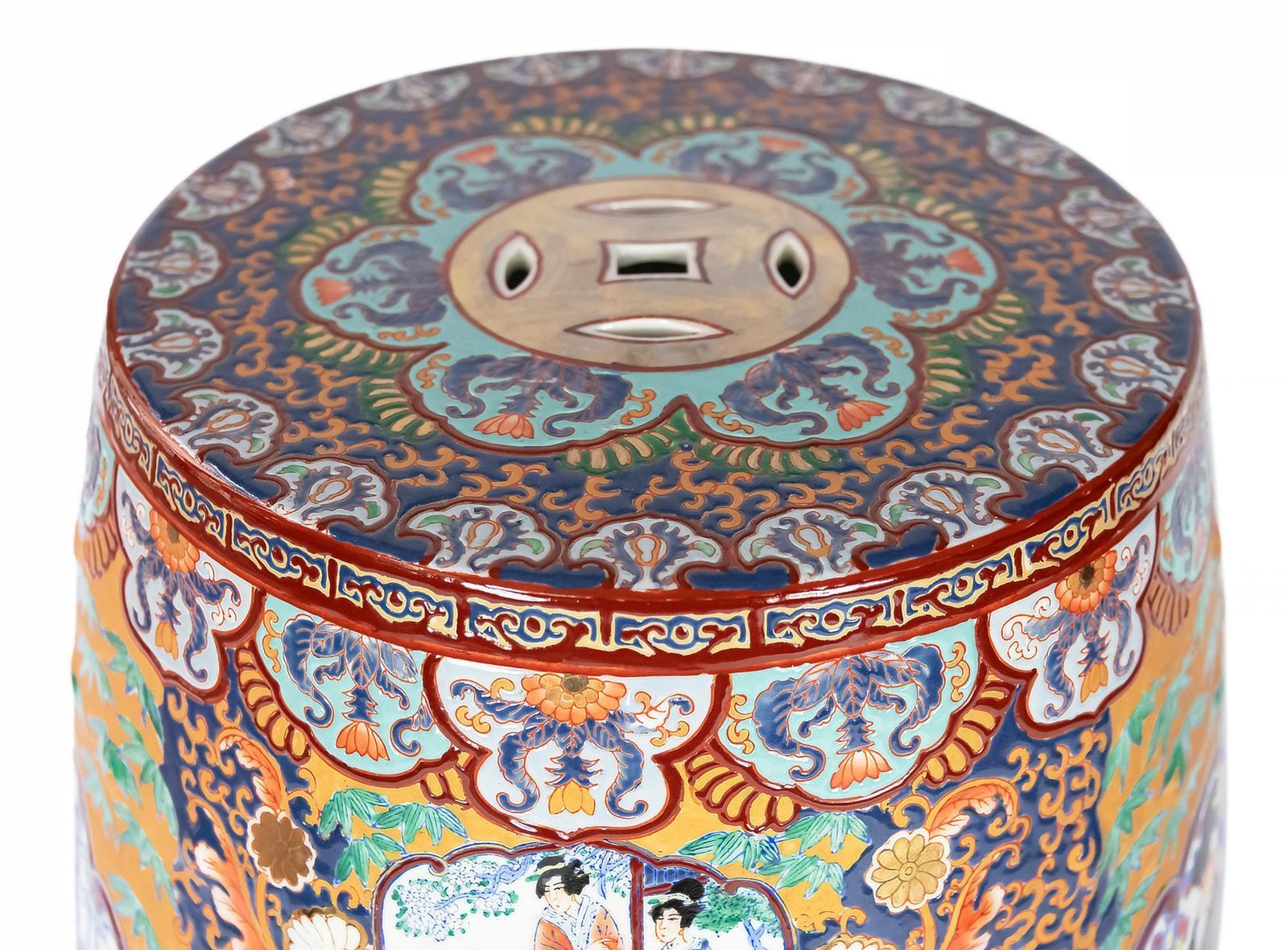 Ceramic Hand Painted Chinese Garden Stool photo for sale