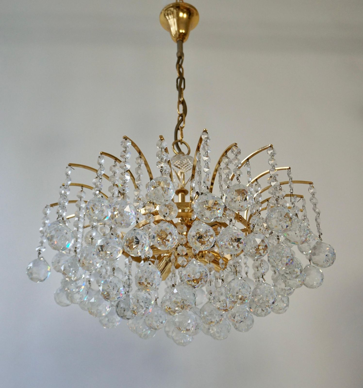 Glass Crystal Chandelier By Christoph Palme, Germany, 1970s photo furniture