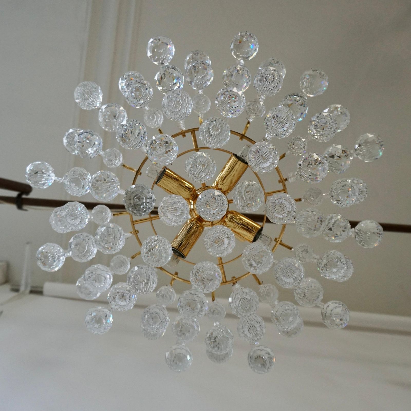 Glass Crystal Chandelier By Christoph Palme, Germany, 1970s photo Lighting