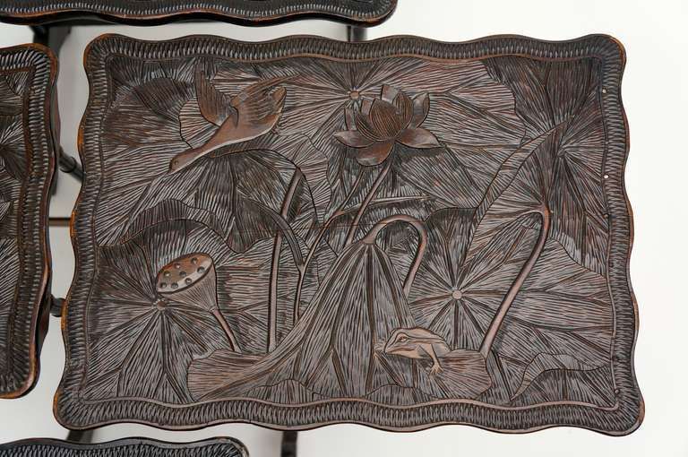 Set Of Four French Art Nouveau Nesting Tables photo buy