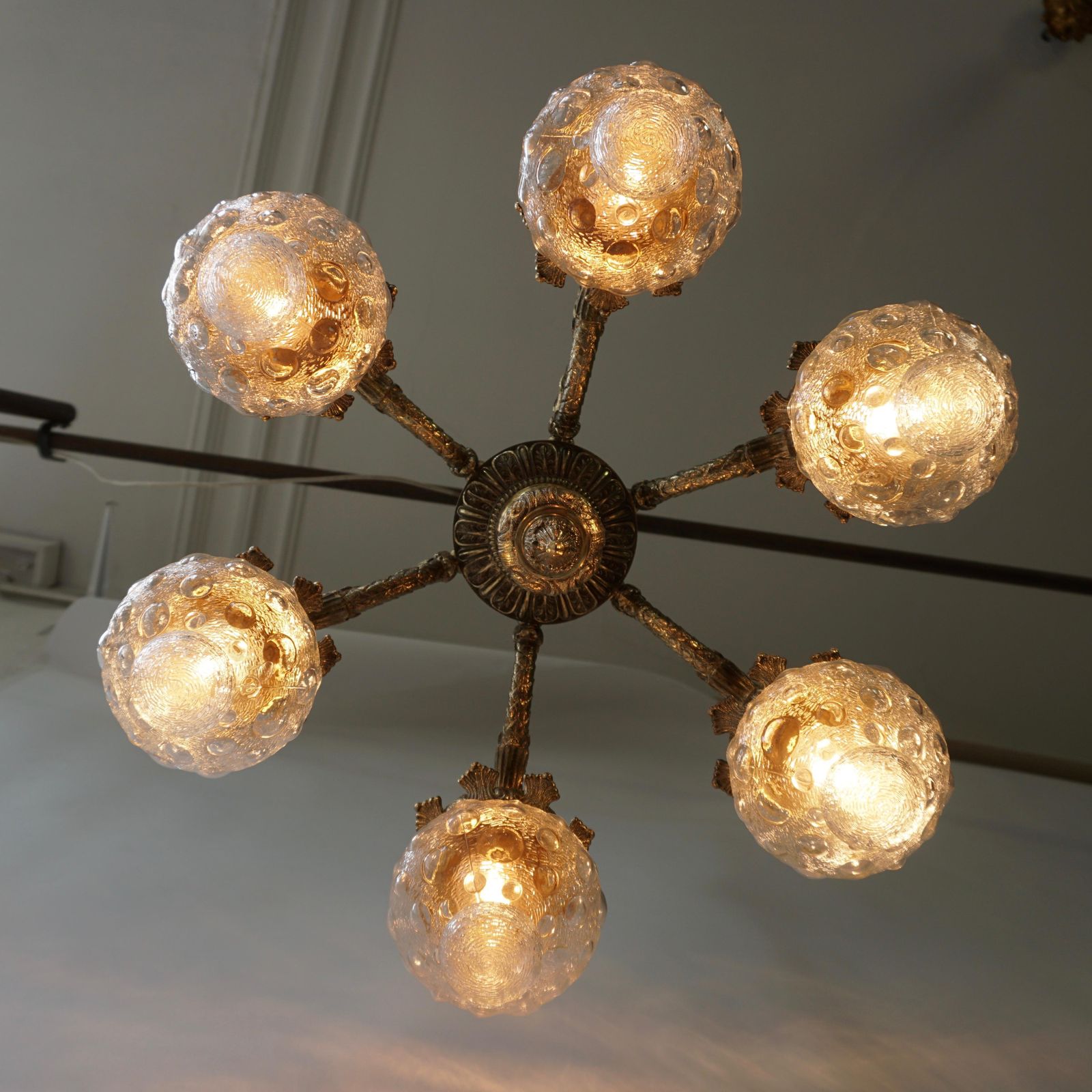 Stunning Brass Chandelier In Gothic Or Medieval Style With Dragon Sculptures photo vintage