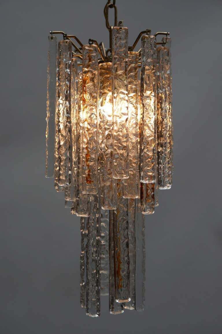 Vintage Italian Chandelier In Murano Glass By Toni Zuccheri For Venini photo for sale