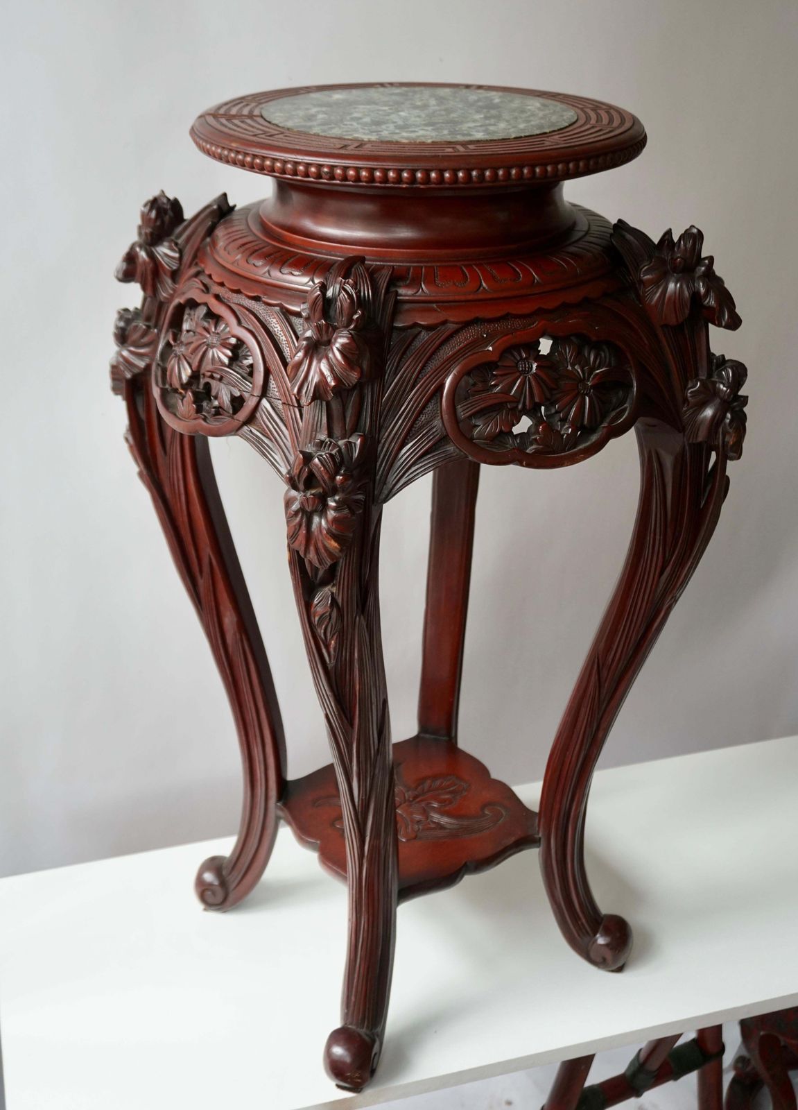 Chinese Rosewood Country House Pedestal photo for sale