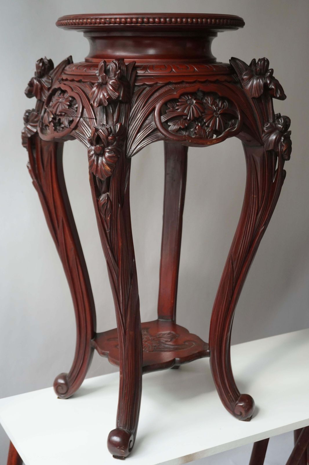Chinese Rosewood Country House Pedestal photo Home Decor