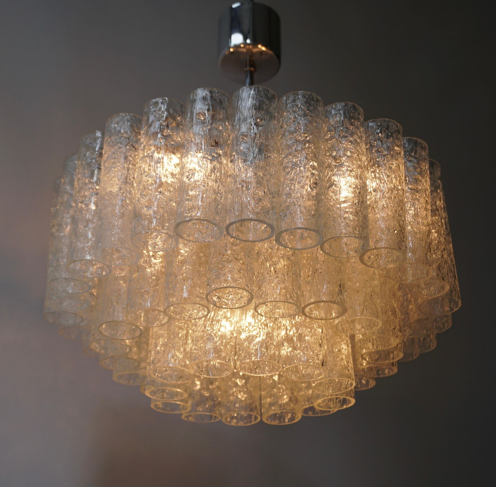 2422.0 Doria Glass Tube Chandelier, 1960s, Germany photo