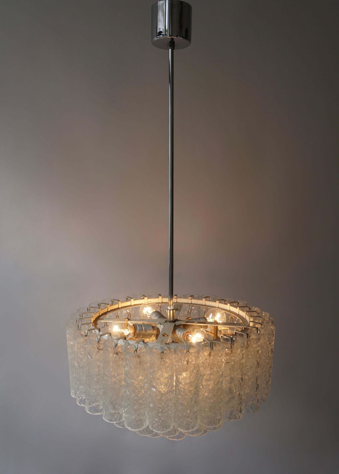 photo vinterior Doria Glass Tube Chandelier, 1960s, Germany
