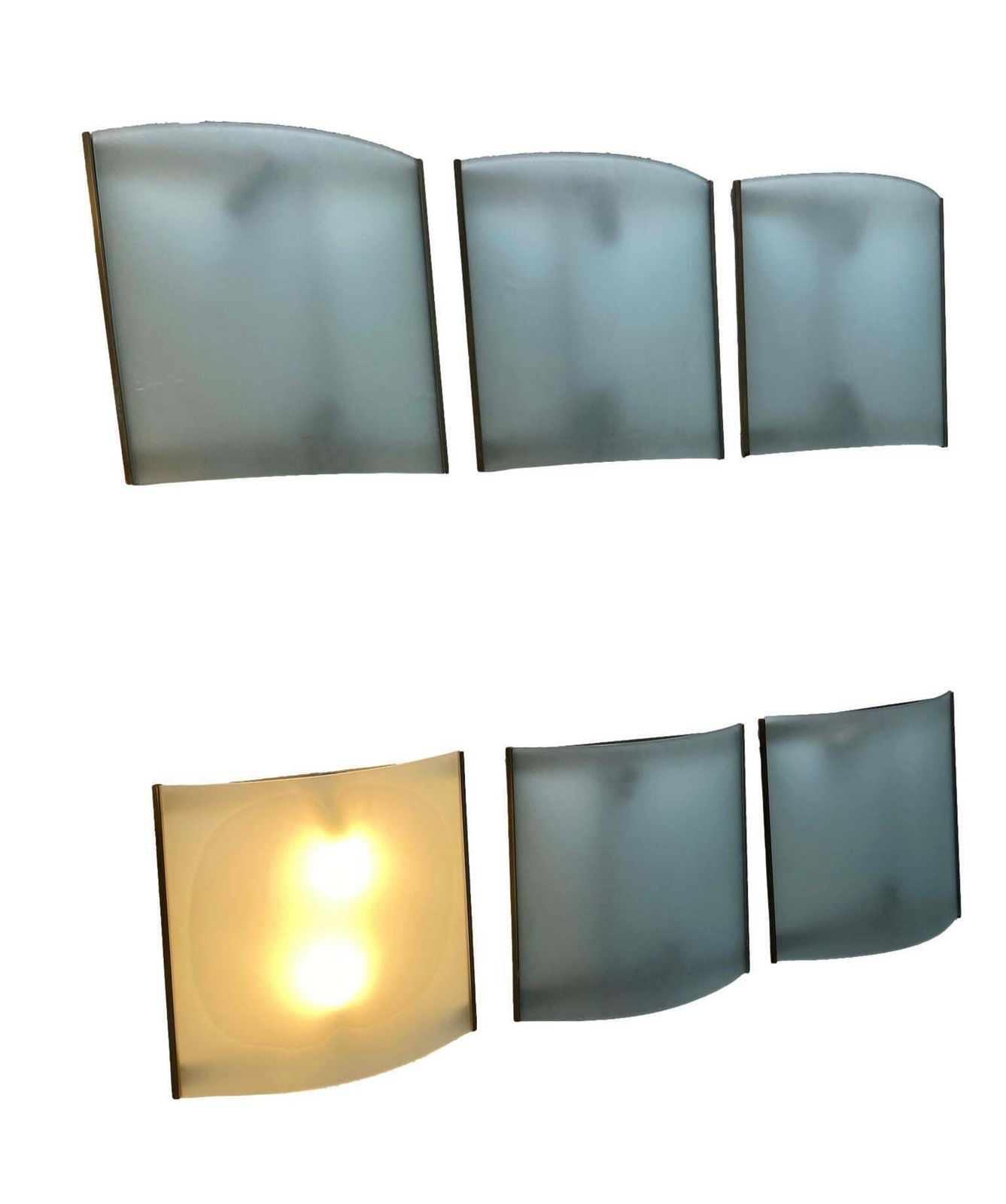 photo for sale Fontana Arte Style Set Of 8 Wall Lamps, Italy, 1960s