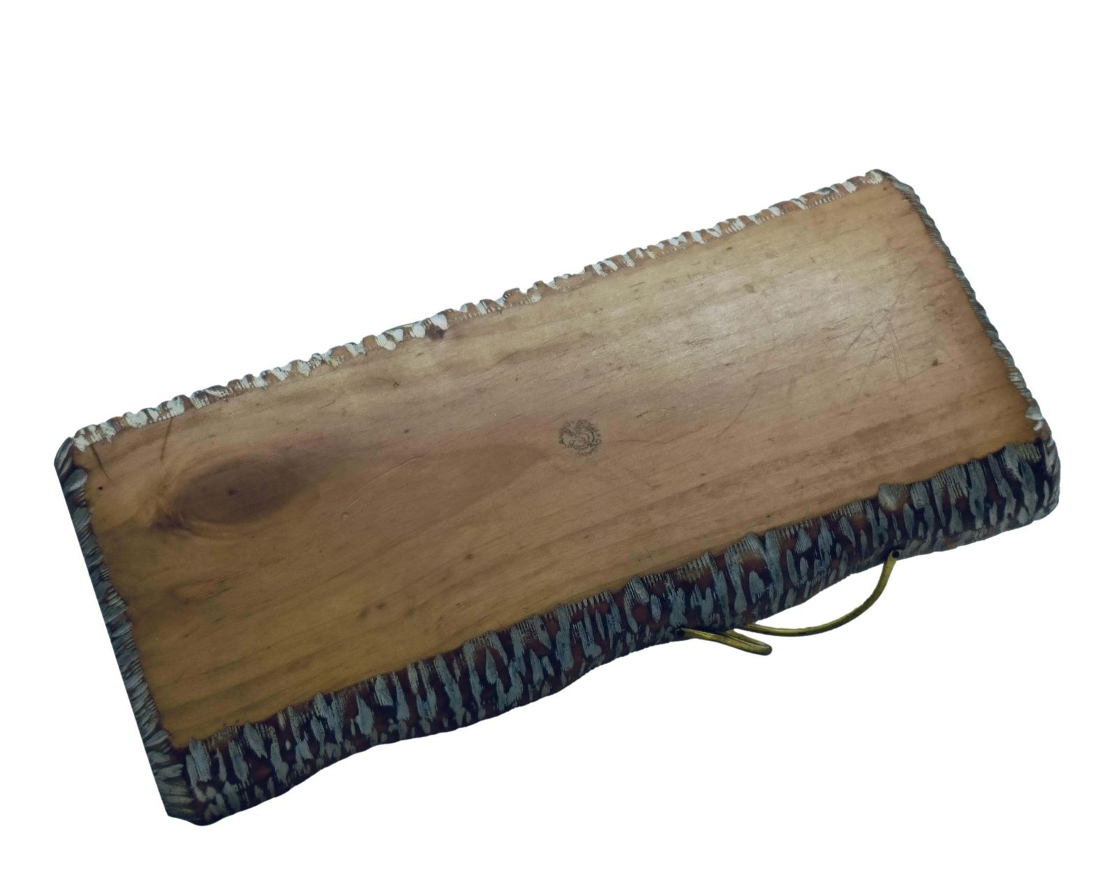 Aldo Tura For Macabo Wood And Brass Tray, Italy 1960s photo vinterior