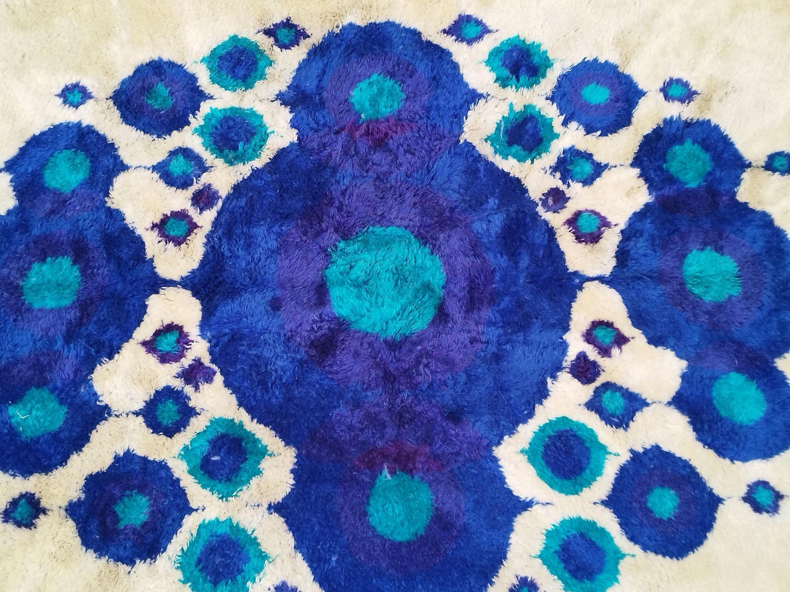 Scandinavian Rya Rug, 1960s photo Textiles