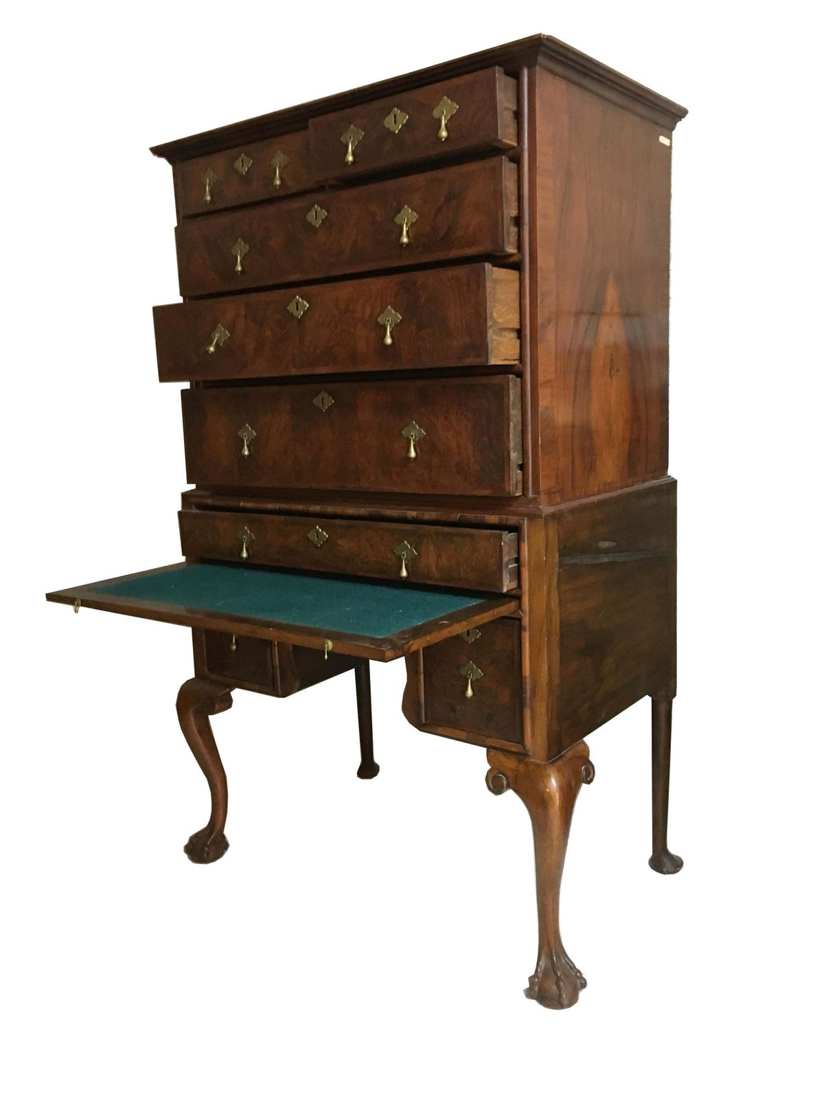 Early 18th Century Antique Walnut Chest On Chest Or Highboy photo vinterior