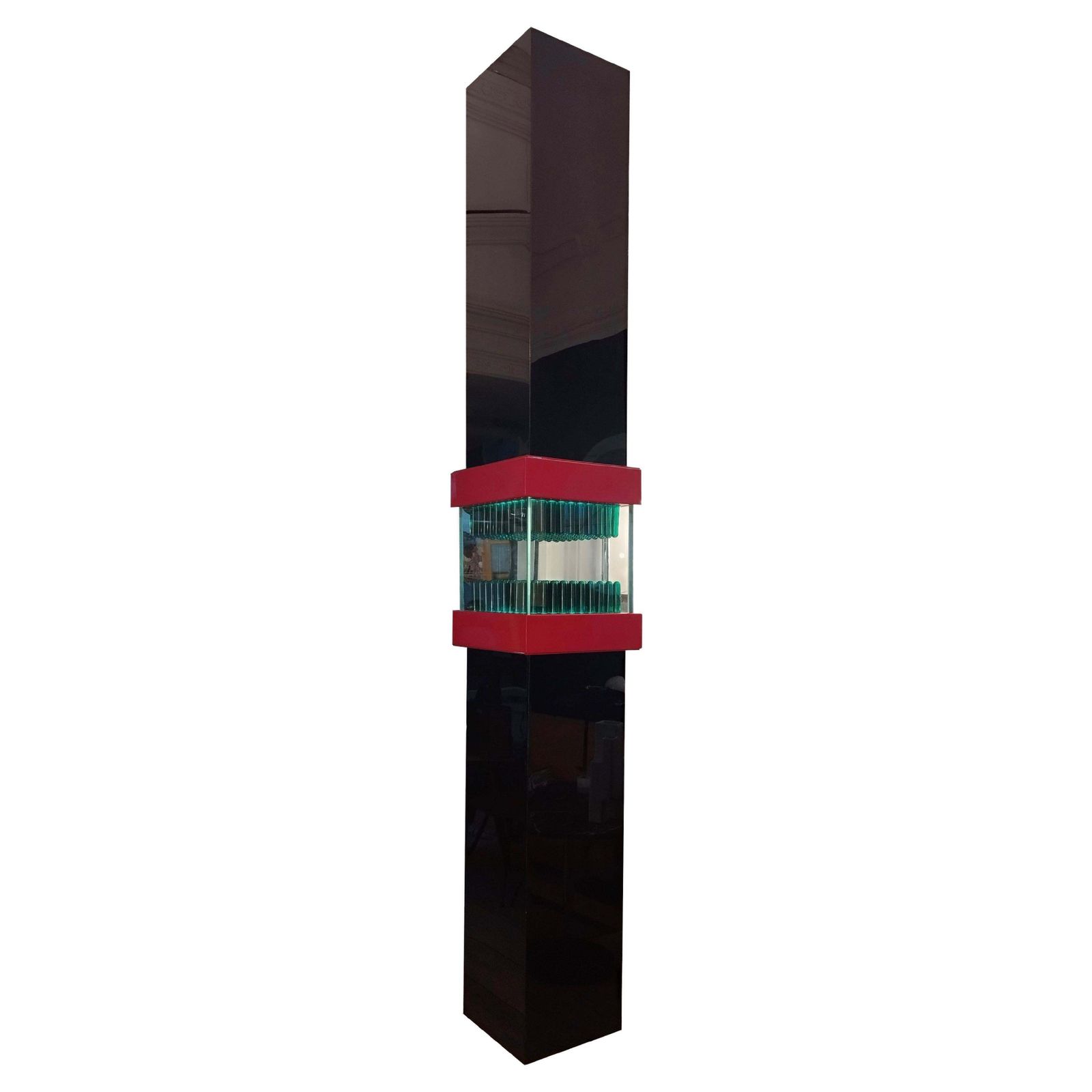 Paolo Ventrella Plexiglass Totem Floor Lamp, Italy 1980s