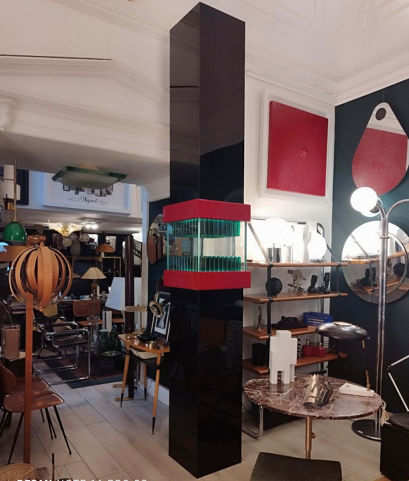 Paolo Ventrella Plexiglass Totem Floor Lamp, Italy 1980s photo for sale
