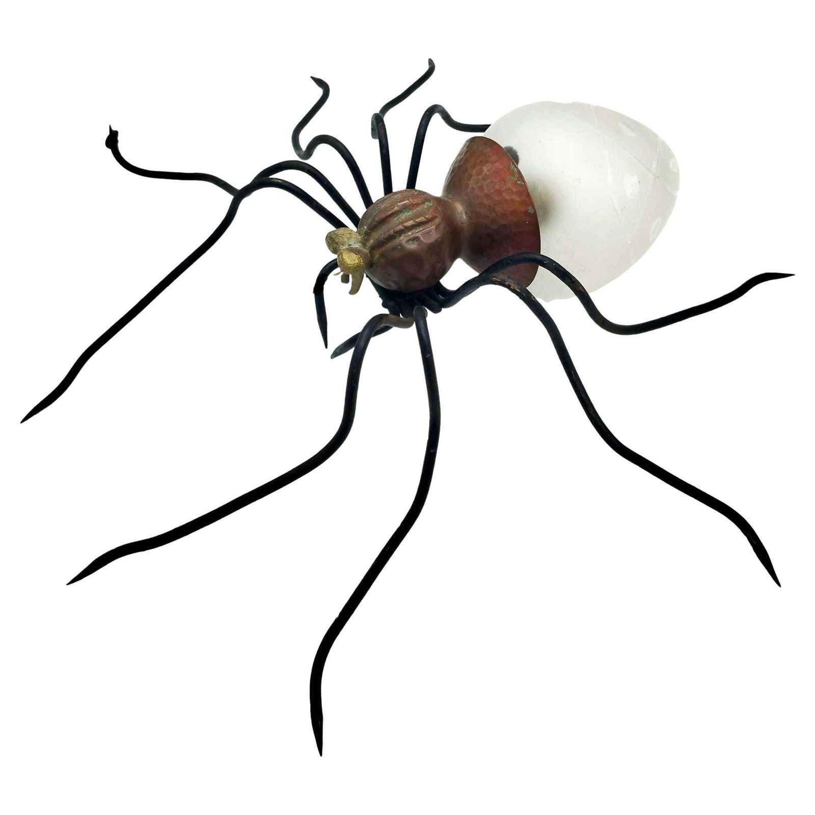 Metal And Glass Spider Wall Lamp, Italy, 1950s