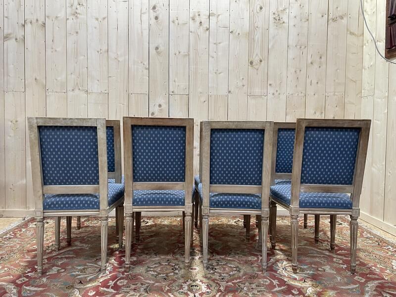 Suite De 8 Chaises De Style Louis XVI Patinées photo furniture