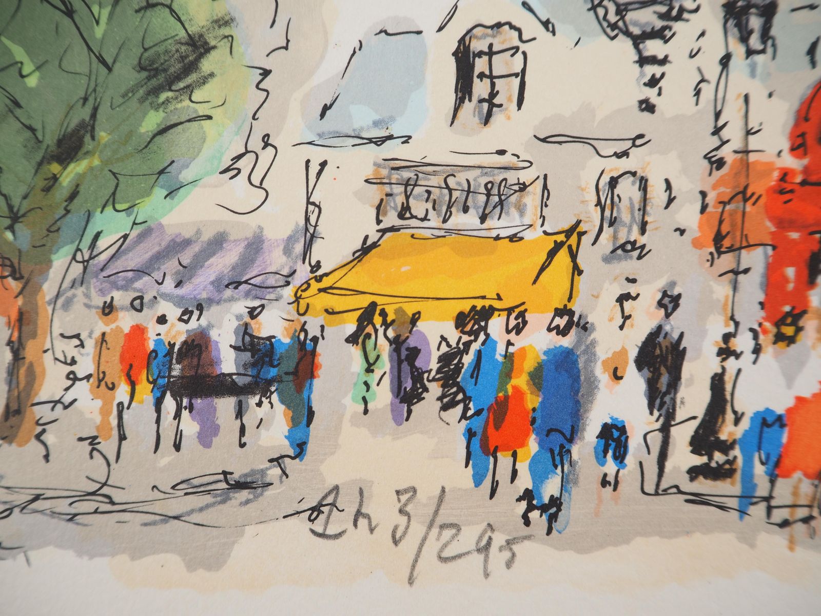 Urbain Huchetmontmartre : Le Moulin Rouge   Original Lithograph, Handsigned And Numbered1970 photo vinterior