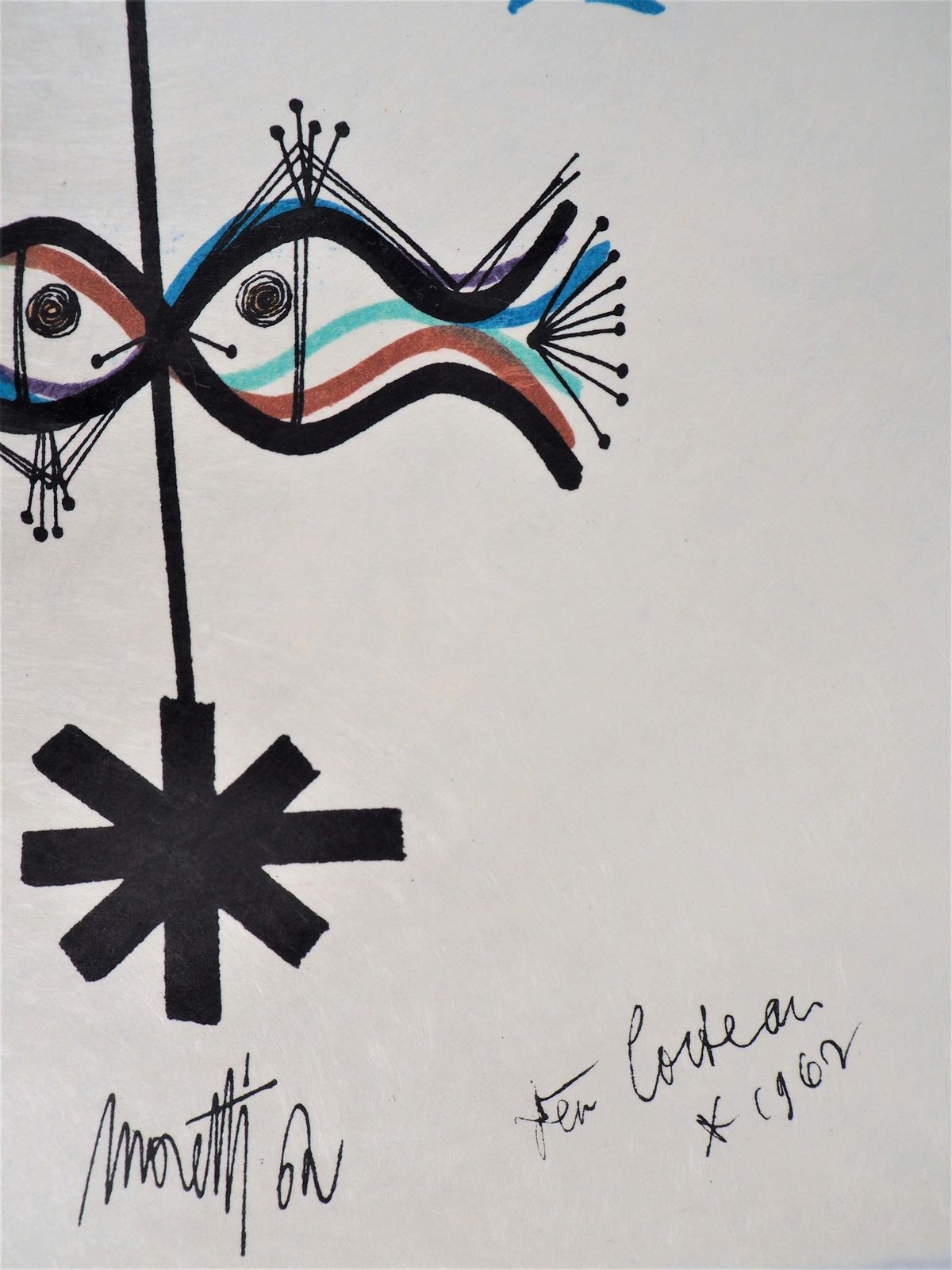 Jean Cocteaujean Cocteau And Raymond Moretti : Celebration   Original Hansigned Lithograph1973 photo Art