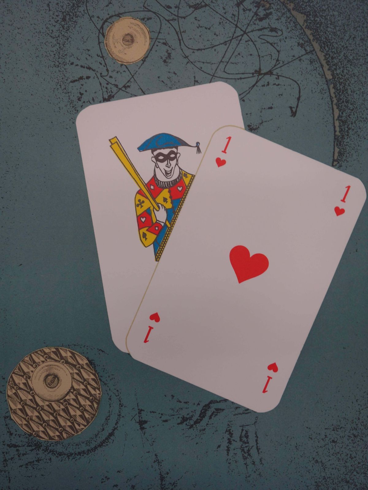 (After) Max Ernstplaying Cards   Lithograph Poster For "Le Surrealisme" By Max Ernst (Mourlot)1964 photo furniture