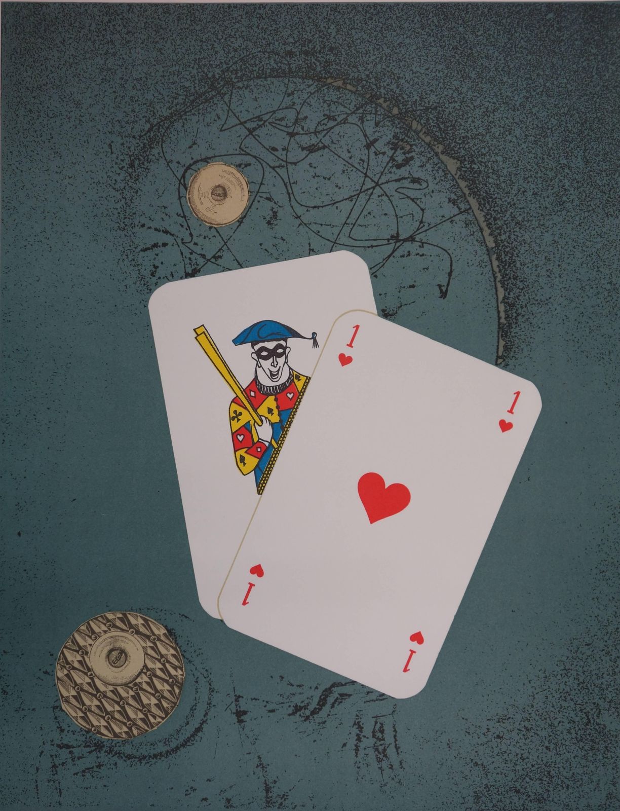 (After) Max Ernstplaying Cards   Lithograph Poster For "Le Surrealisme" By Max Ernst (Mourlot)1964 photo Art
