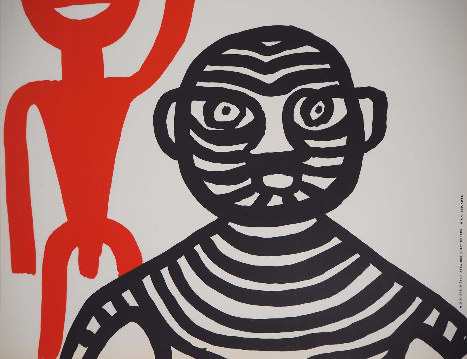 Tiger Man And Red Man   Lithograph, 1965 #Maeght1965 photo for sale