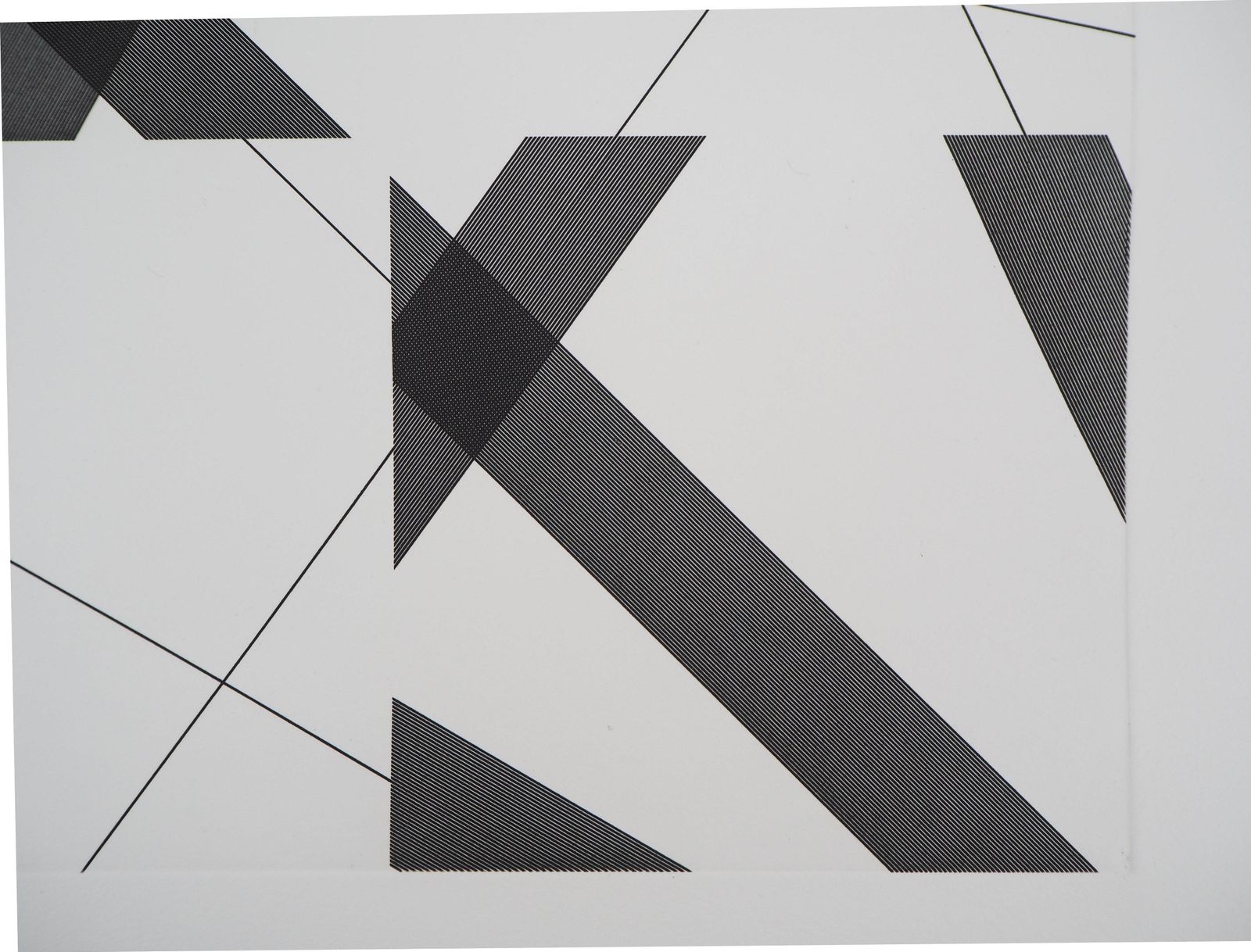 Francois Morelletop Art : Geometrical Abstraction   Original Etching With Aquatint2006 photo 340.0