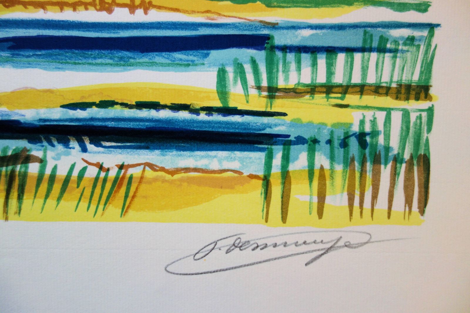 François Desnoyersalt Marshes   Original Handsigned Lithograph1965 photo furniture