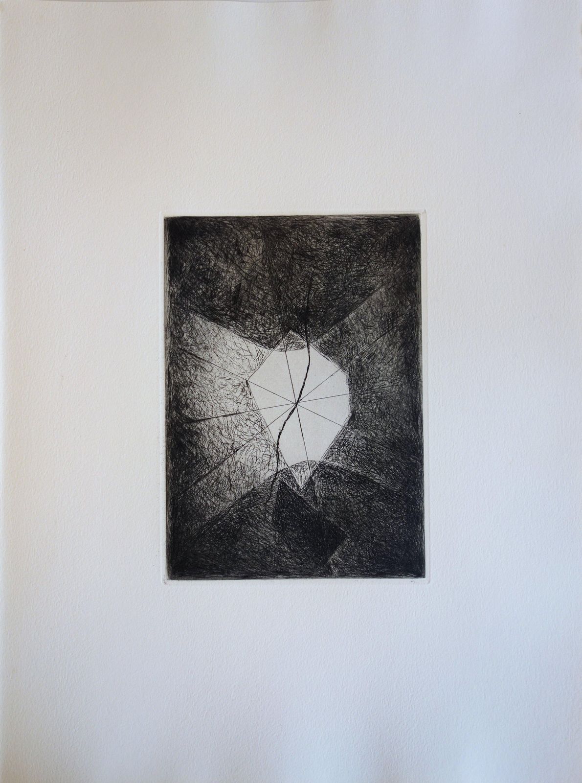 Josef Simaabstract Window   Original Color Etching And Aquatint   19671967 photo furniture