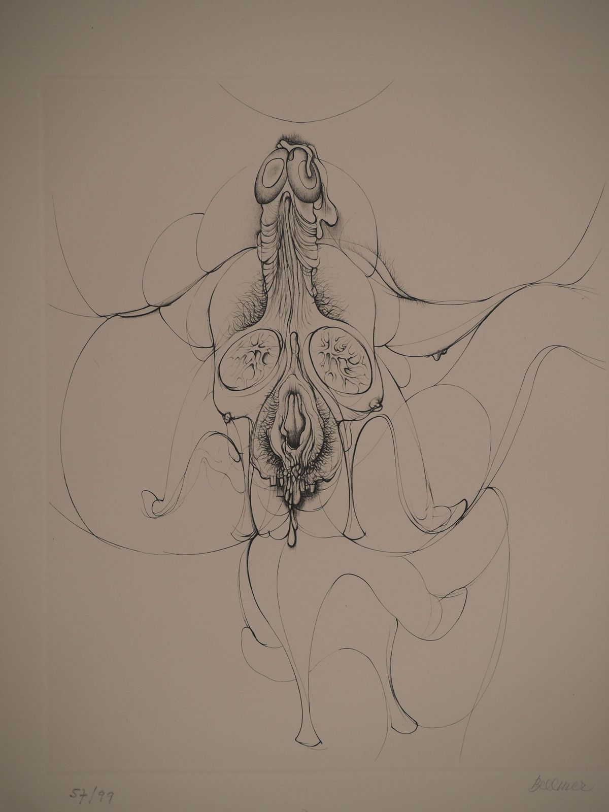 Hans Bellmerintimacy   Original Handsigned Etching   Limited /99 Copies (Flahutez #90)1971 photo for sale