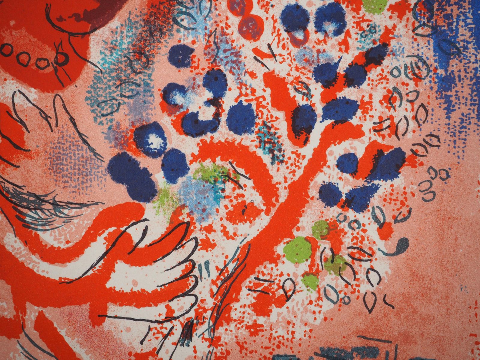 Marc Chagalllovers Of The Champs De Mars   Original Lithograph (Mourlot)1965 photo vinterior