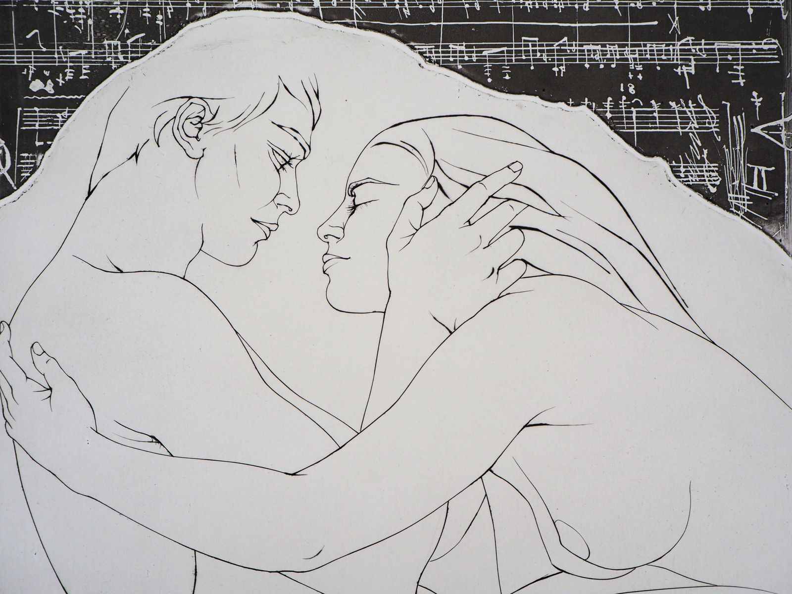 Pierre Yves Trémoispierre Yves Trémois :  Harmony   Original Handsigned Etching, 19681968 photo vinterior