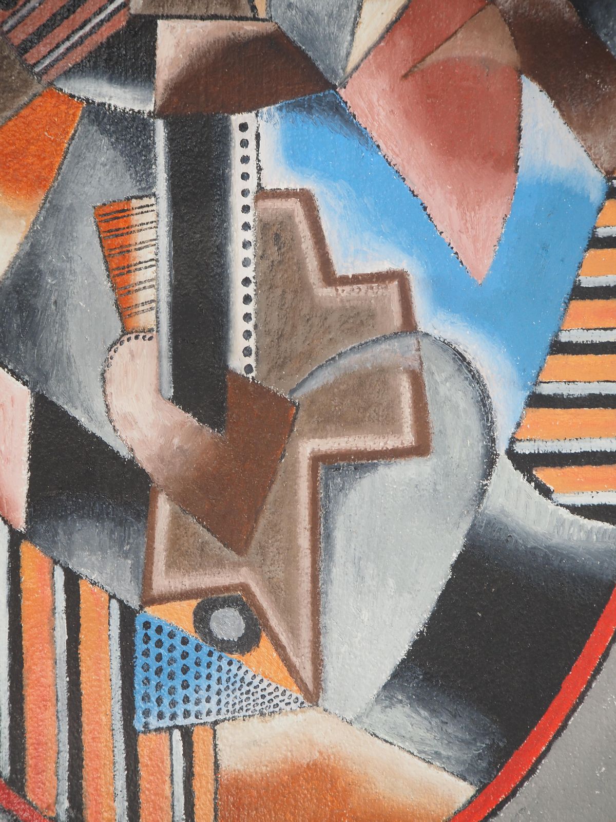 Georges Terzianhouse On The Hill (Cubist Composition)   Original Oil On Canvas, Handsigned1992 photo 3824.0