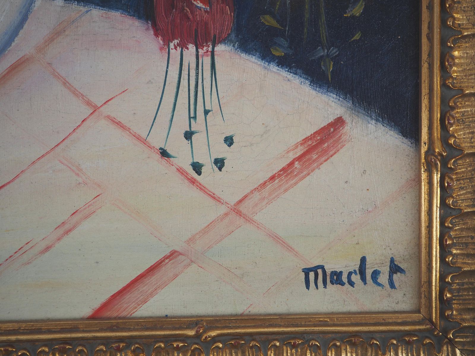élisée Maclettribute To Van Gogh : Flowers On Yellow Background   Oil On Canvas   Signed photo furniture