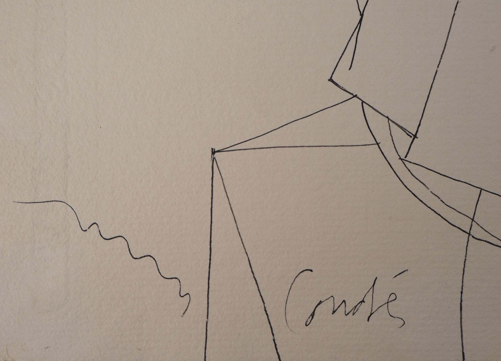 Miguel Condelovers And Pilgrim   Original Ink Drawing, Handsigned1993 photo furniture
