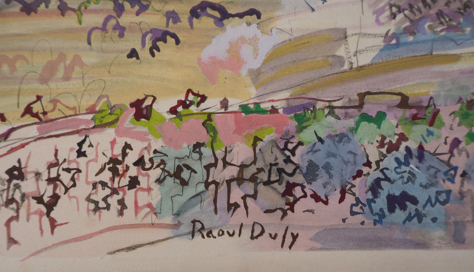 Raoul Dufysunset On The Vineyards   Original Lithograph1953 photo Art